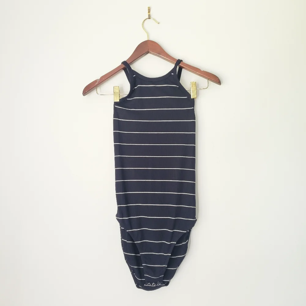 Capulet Buona Scoop Back Bodysuit in Navy Stripe - Picture 5 of 11